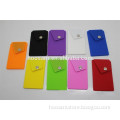 Colorful silicone cellphone card holder with button